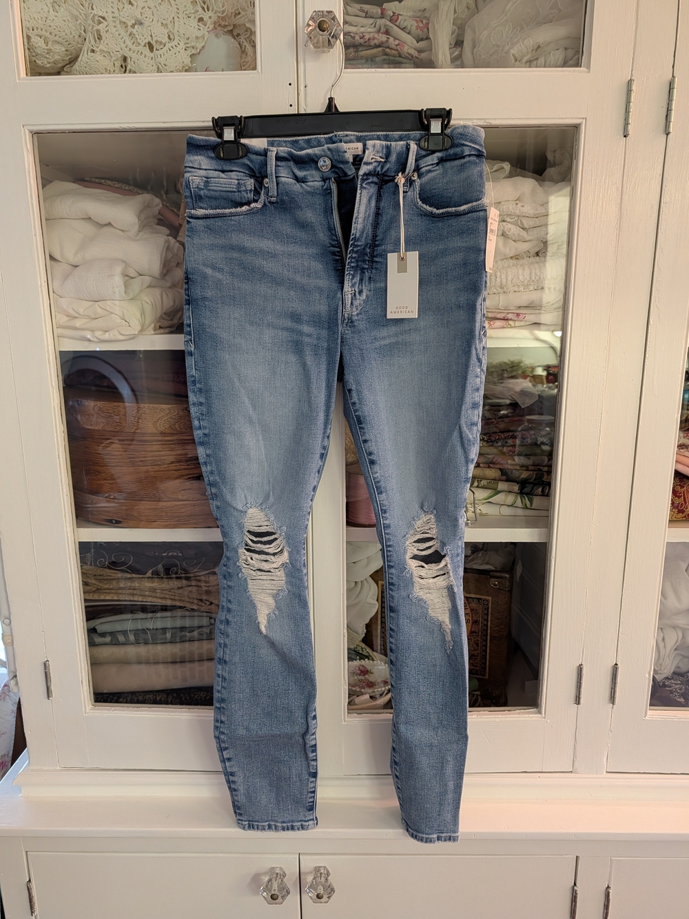 Good American Ripped Skinny Jeans